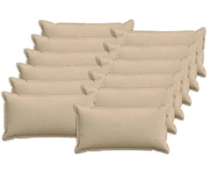 Pagalvėlės užvalkalas 12 vnt. HOUTEN Taupe 40 x 80 cm mančester
