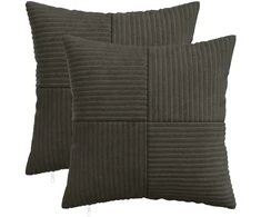 Pagalvėlės užvalkalas 2 pcs ALMELO Antracito 45 x 45 cm