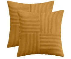 Pagalvėlės užvalkalas 2 pcs ALMELO Geltona 50 x 50 cm mančester