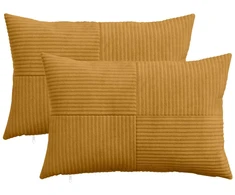 Pagalvėlės užvalkalas 2 pcs ALMELO Geltona 50 x 80 cm mančester