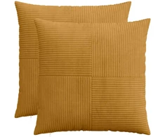 Pagalvėlės užvalkalas 2 pcs ALMELO Geltona 55 x 55 cm mančester