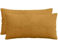 Pagalvėlės užvalkalas 2 pcs ALMELO Geltona 40 x 80 cm mančester
