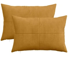 Pagalvėlės užvalkalas 2 pcs ALMELO Geltona 50 x 75 cm mančester