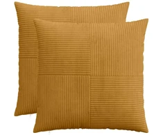 Pagalvėlės užvalkalas 2 pcs ALMELO Geltona 65 x 65 cm mančester