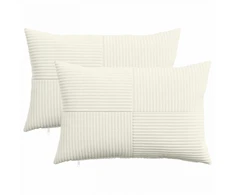 Pagalvėlės užvalkalas 2 pcs ALMELO Kreminė 30 x 50 cm mančester