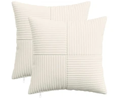 Pagalvėlės užvalkalas 2 pcs ALMELO Kreminė 40 x 40 cm mančester