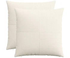 Pagalvėlės užvalkalas 2 pcs ALMELO Kreminė 65 x 65 cm mančester