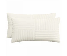 Pagalvėlės užvalkalas 2 pcs ALMELO Kreminė 40 x 80 cm mančester