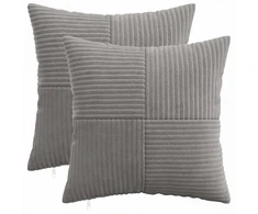 Pagalvėlės užvalkalas 2 pcs ALMELO Šviesiai pilka 45 x 45 cm