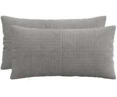 Pagalvėlės užvalkalas 2 pcs ALMELO Šviesiai pilka 40 x 80 cm