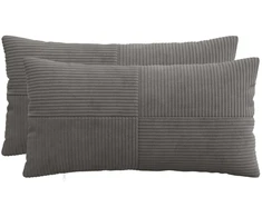 Pagalvėlės užvalkalas 2 pcs ALMELO Tamsiai pilka 40 x 80 cm