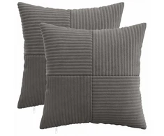 Pagalvėlės užvalkalas 2 pcs ALMELO Tamsiai pilka 35 x 35 cm
