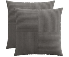 Pagalvėlės užvalkalas 2 pcs ALMELO Tamsiai pilka 55 x 55 cm