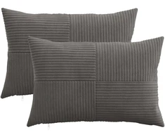 Pagalvėlės užvalkalas 2 pcs ALMELO Tamsiai pilka 50 x 70 cm