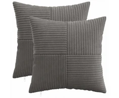 Pagalvėlės užvalkalas 2 pcs ALMELO Tamsiai pilka 40 x 40 cm