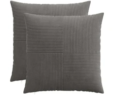 Pagalvėlės užvalkalas 2 pcs ALMELO Tamsiai pilka 70 x 70 cm