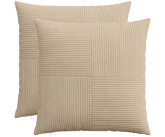 Pagalvėlės užvalkalas 2 pcs ALMELO Taupe 60 x 60 cm mančester