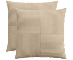 Pagalvėlės užvalkalas 2 pcs ALMELO Taupe 55 x 55 cm mančester