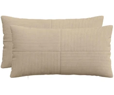 Pagalvėlės užvalkalas 2 pcs ALMELO Taupe 40 x 80 cm mančester
