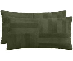 Pagalvėlės užvalkalas 2 pcs ALMELO Žalia 40 x 70 cm mančester