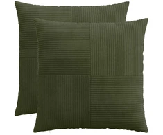 Pagalvėlės užvalkalas 2 pcs ALMELO Žalia 80 x 80 cm mančester