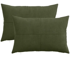 Pagalvėlės užvalkalas 2 pcs ALMELO Žalia 40 x 60 cm mančester