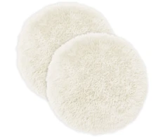 Pagalvėlės užvalkalas 2 pcs HEERLEN Balta Ø 50 cm PV pūkinis