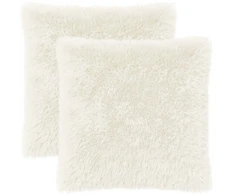 Pagalvėlės užvalkalas 2 pcs HEERLEN Balta 60 x 60 cm PV pūkinis