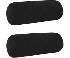 Pagalvėlės užvalkalas 2 pcs HEERLEN Juoda Ø 15 x 40 cm Aksomas