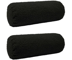 Pagalvėlės užvalkalas 2 pcs HEERLEN Juoda Ø 15 x 40 cm Bouclé