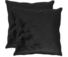 Pagalvėlės užvalkalas 2 pcs HEERLEN Juoda 80 x 80 cm Flanelė