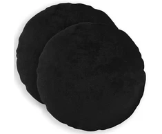 Pagalvėlės užvalkalas 2 pcs HEERLEN Juoda Ø 30 cm Flanelė