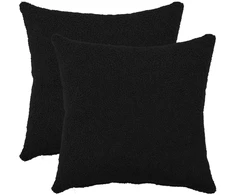 Pagalvėlės užvalkalas 2 pcs HEERLEN Juoda 35 x 35 cm Bouclé