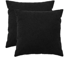 Pagalvėlės užvalkalas 2 pcs HEERLEN Juoda 65 x 65 cm Bouclé