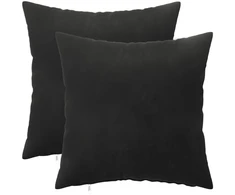 Pagalvėlės užvalkalas 2 pcs HEERLEN Juoda 30 x 30 cm Aksomas