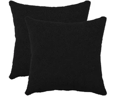 Pagalvėlės užvalkalas 2 pcs HEERLEN Juoda 50 x 50 cm Bouclé