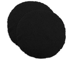 Pagalvėlės užvalkalas 2 pcs HEERLEN Juoda Ø 40 cm Bouclé