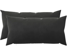 Pagalvėlės užvalkalas 2 pcs HEERLEN Juoda 40 x 80 cm Aksomas