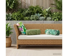 Pagalvėlės užvalkalas 2 pcs HEERLEN Lapų dizainas Ø 15 x 40 cm