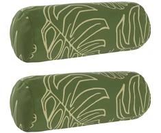 Pagalvėlės užvalkalas 2 pcs HEERLEN Lapų dizainas Ø 15 x 40 cm