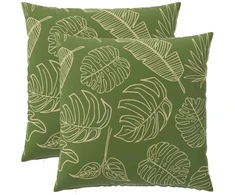Pagalvėlės užvalkalas 2 pcs HEERLEN Lapų dizainas 65 x 65 cm