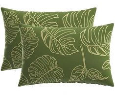 Pagalvėlės užvalkalas 2 pcs HEERLEN Lapų dizainas 30 x 50 cm