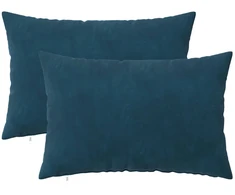 Pagalvėlės užvalkalas 2 pcs HEERLEN Mėlyna 50 x 80 cm Aksomas
