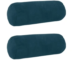 Pagalvėlės užvalkalas 2 pcs HEERLEN Mėlyna Ø 15 x 40 cm Aksomas