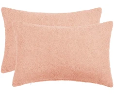 Pagalvėlės užvalkalas 2 pcs HEERLEN Rožinė 30 x 50 cm Bouclé