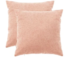 Pagalvėlės užvalkalas 2 pcs HEERLEN Rožinė 60 x 60 cm Bouclé