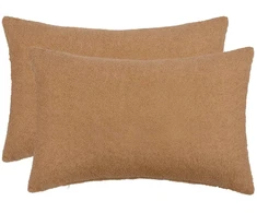 Pagalvėlės užvalkalas 2 pcs HEERLEN Smėlio 50 x 80 cm Bouclé