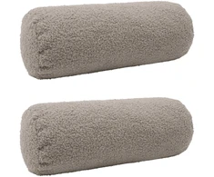 Pagalvėlės užvalkalas 2 pcs HEERLEN Šviesiai pilka Ø 15 x 40 cm