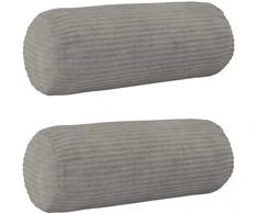 Pagalvėlės užvalkalas 2 pcs HEERLEN Šviesiai pilka Ø 15 x 40 cm