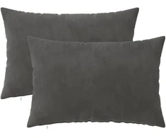 Pagalvėlės užvalkalas 2 pcs HEERLEN Tamsiai pilka 50 x 75 cm